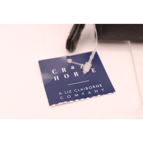 Liz Claiborne Crazy Horse Black Wallet Zip Snap Bi-Fold ID Card Holder Organizer - Picture 10 of 14